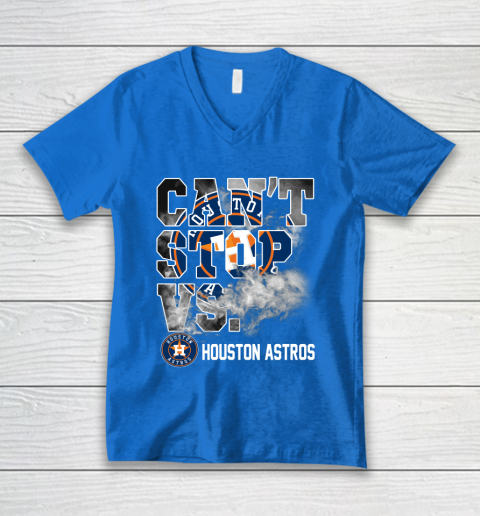 MLB Houston Astros Baseball Can't Stop Vs Houston Astros V-Neck T-Shirt 5