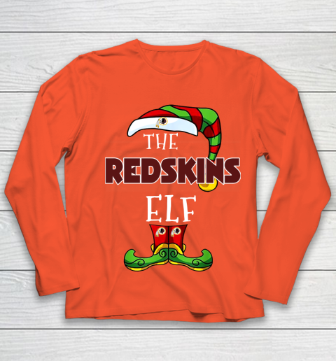 Washington Redskins Christmas ELF Funny NFL Youth Long Sleeve 3
