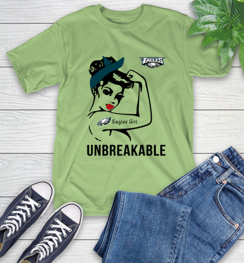 NFL Philadelphia Eagles Girl Unbreakable Football Sports T-Shirt 9