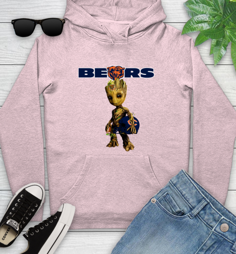 Chicago Bears NFL Football Groot Marvel Guardians Of The Galaxy Youth Hoodie 10