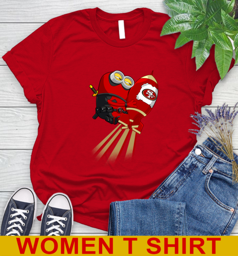 NFL Football San Francisco 49ers Deadpool Minion Marvel Shirt Women's T-Shirt 11