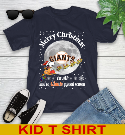 San Francisco Giants Merry Christmas To All And To Giants A Good Season MLB Baseball Sports Youth T-Shirt 2