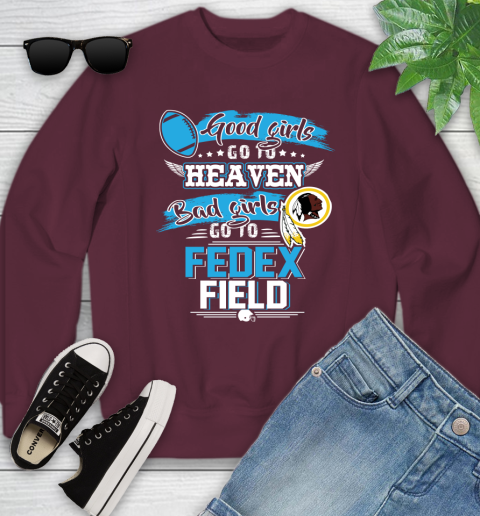 Washington Redskins NFL Bad Girls Go To Fedex Field Shirt Youth Sweatshirt 4