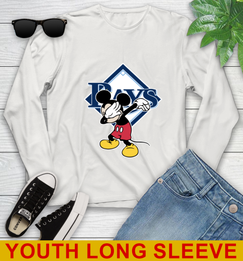 Tampa Bay Rays MLB Baseball Dabbing Mickey Disney Sports Youth Long Sleeve 12