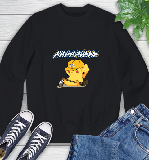 NHL Pikachu Hockey Sports Nashville Predators Sweatshirt 2
