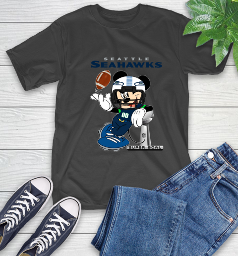NFL Seattle Seahawks Mickey Mouse Disney Super Bowl Football T Shirt T-Shirt 2