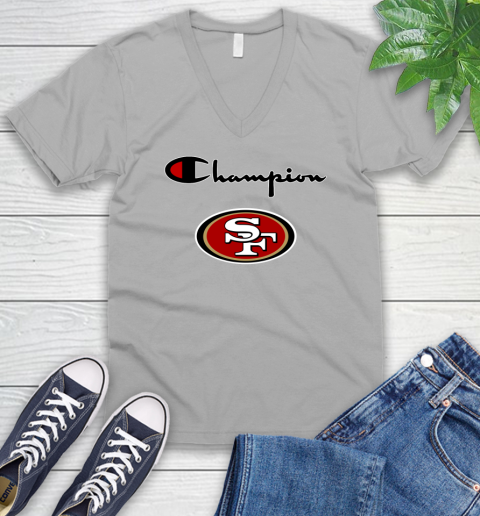 NFL Football San Francisco 49ers Champion Shirt V-Neck T-Shirt 2