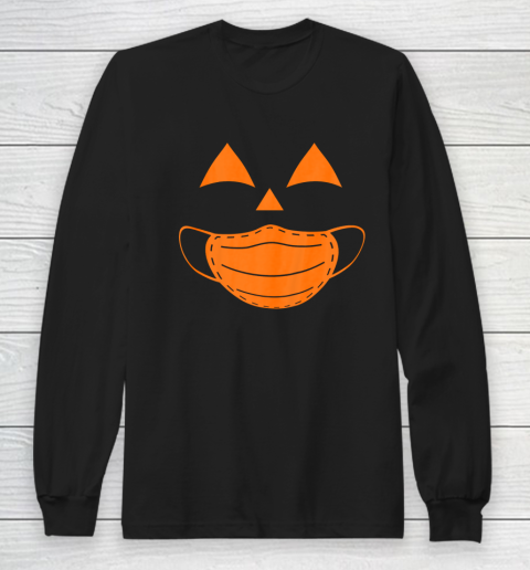 Funny halloween Pumpkin wearing a mask 2020 Jackolantern Long Sleeve T-Shirt