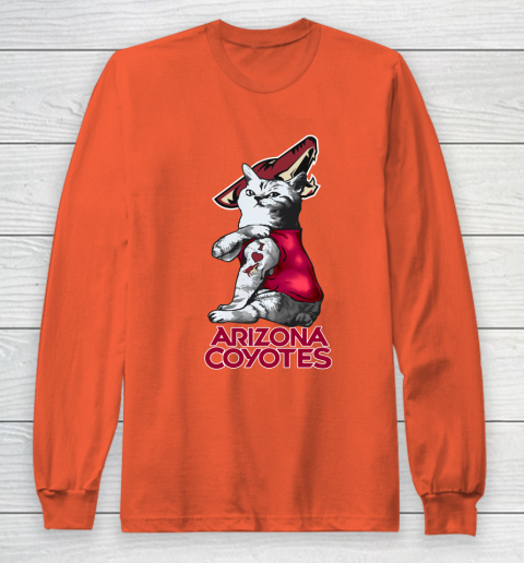NHL My Cat Loves Arizona Coyotes Hockey Long Sleeve T-Shirt 4 NHL My Cat Loves Arizona Coyotes Hockey Long Sleeve T-Shirt - Image 4