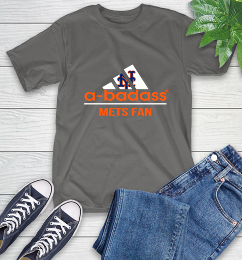 MLB A Badass New York Mets Fan Adidas Baseball Sports T-Shirt 10