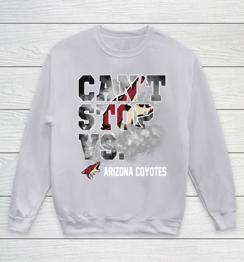NHL Arizona Coyotes Hockey Can't Stop Vs Youth Sweatshirt 3
