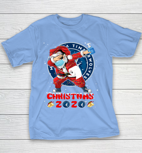Minnesota Timberwolves Funny Santa Claus Dabbing Christmas 2020 NBA Youth T-Shirt 8
