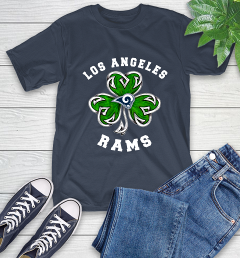 NFL Los Angeles Rams Three Leaf Clover St Patrick's Day Football Sports T-Shirt 3