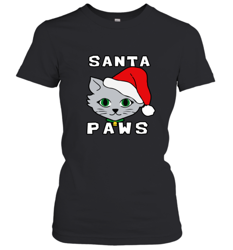 Santa Paws Cat Kitten Ugly Christmas Adult Crewneck Women's T-Shirt