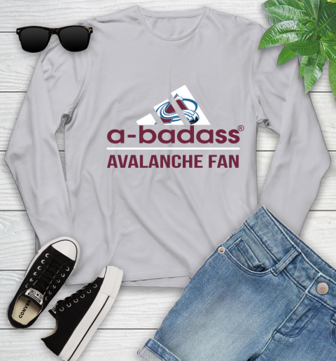 NHL A Badass Colorado Avalanche Fan Adidas Hockey Sports Youth Long Sleeve 5