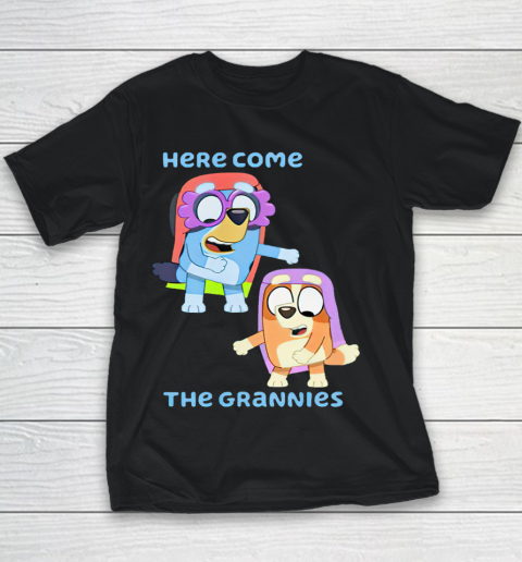 Blueys Shirt Here Come The Grannies Youth T-Shirt