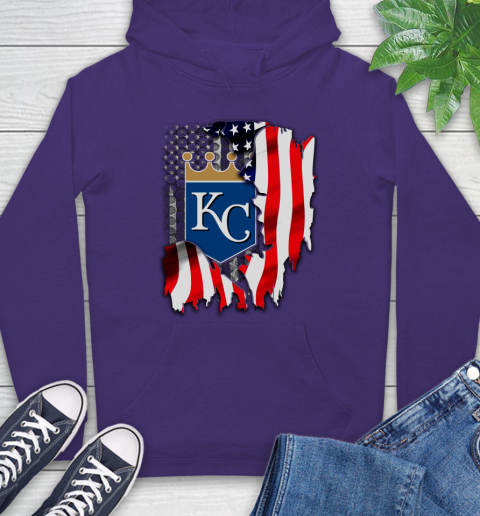 Kansas City Royals MLB Baseball American Flag Hoodie 5