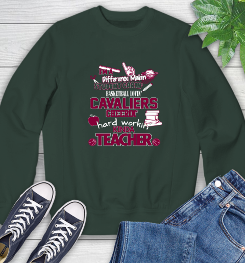 Cleveland Cavaliers NBA I'm A Difference Making Student Caring Basketball Loving Kinda Teacher Sweatshirt 12
