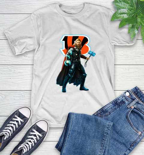 NFL Thor Avengers Endgame Football Cincinnati Bengals T-Shirt