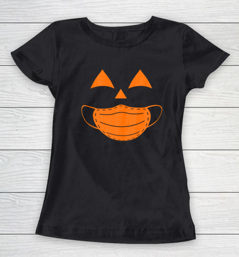 Funny halloween Pumpkin wearing a mask 2020 Jackolantern Women's T-Shirt