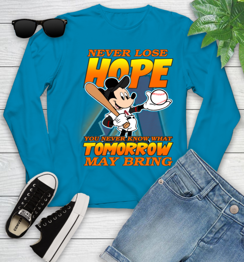 Arizona Diamondbacks MLB Baseball Mickey Disney Never Lose Hope Youth Long Sleeve 8