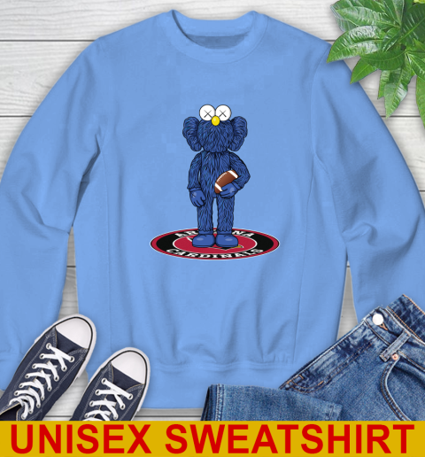 NFL Football Arizona Cardinals Kaws Bff Blue Figure Shirt Sweatshirt 11