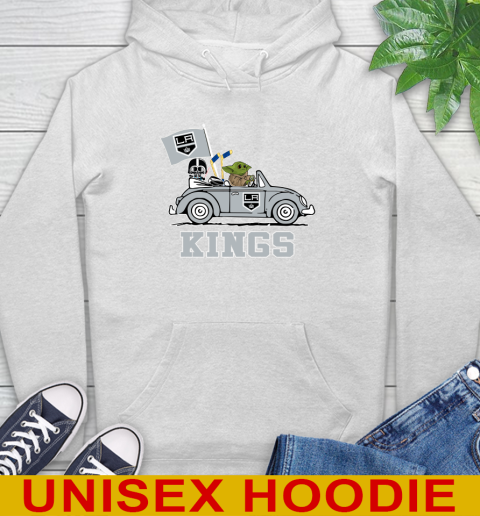 NHL Hockey Los Angeles Kings Darth Vader Baby Yoda Driving Star Wars Shirt Hoodie