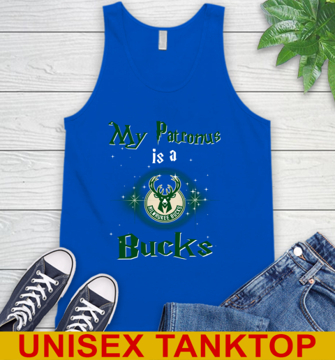 NBA Basketball Harry Potter My Patronus Is A Milwaukee Bucks Tank Top 4