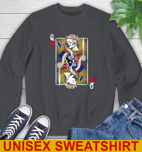 NFL Football Houston Texans The Queen Of Hearts Card Shirt Sweatshirt 7