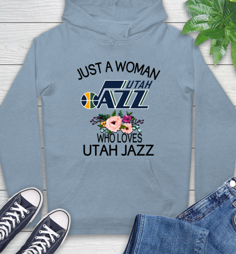 NBA Just A Woman Who Loves Utah Jazz Basketball Sports Hoodie 6