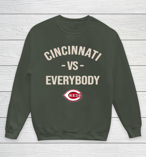 Cincinnati Reds Vs Everybody Youth Sweatshirt 8