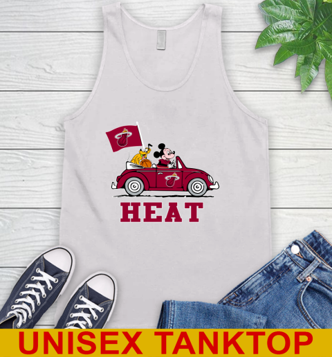 NBA Basketball Miami Heat Pluto Mickey Driving Disney Shirt Tank Top