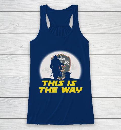 Cleveland Cavaliers NBA Basketball Star Wars Yoda And Mandalorian This Is The Way Racerback Tank 6