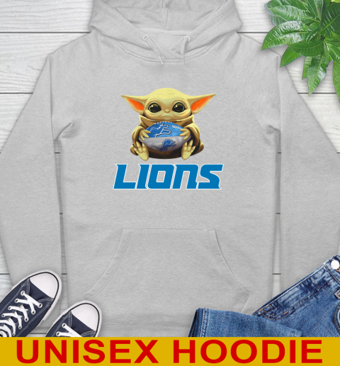 NFL Football Detroit Lions Baby Yoda Star Wars Shirt Hoodie 6