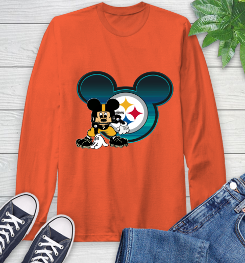 NFL Pittsburgh Steelers Mickey Mouse Disney Football T Shirt Long Sleeve T-Shirt 5
