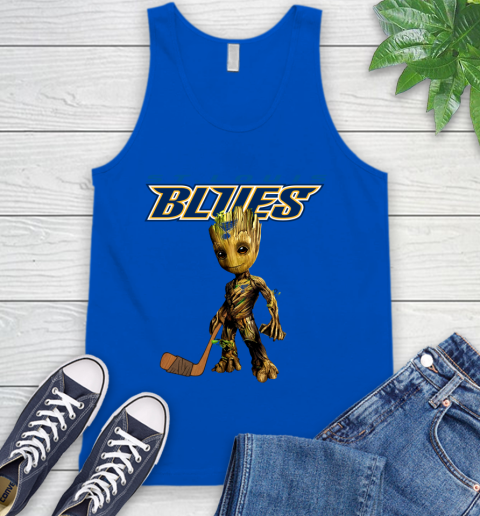 St.Louis Blues NHL Hockey Groot Marvel Guardians Of The Galaxy Tank Top 5