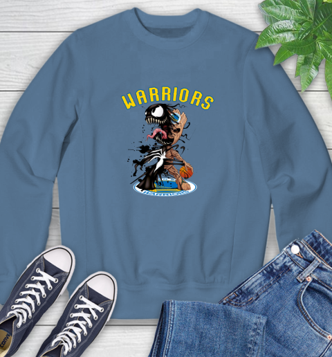 NBA Golden State Warriors Basketball Venom Groot Guardians Of The Galaxy Sweatshirt 7