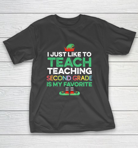Elf Teacher Teaching 2nd second Grade Is My Favorite Christmas T-Shirt
