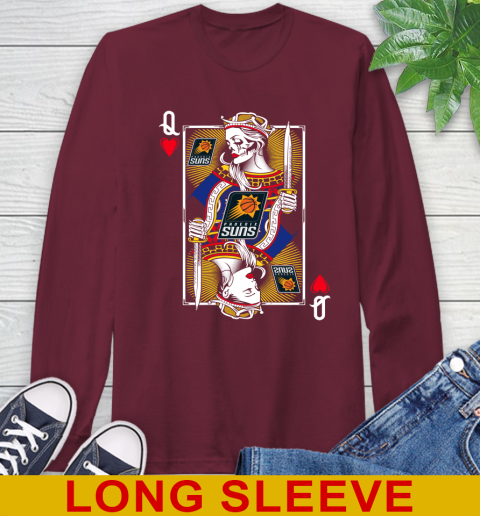 NBA Basketball Phoenix Suns The Queen Of Hearts Card Shirt Long Sleeve T-Shirt 7