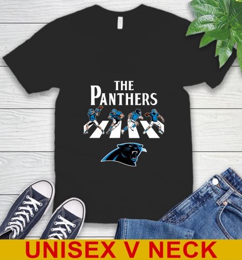 NFL Football Carolina Panthers The Beatles Rock Band Shirt V-Neck T-Shirt