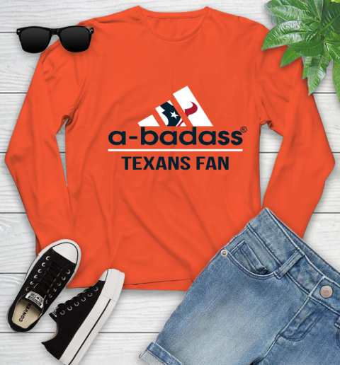 Houston Texans NFL Football A Badass Adidas Adoring Fan Sports Youth Long Sleeve 3