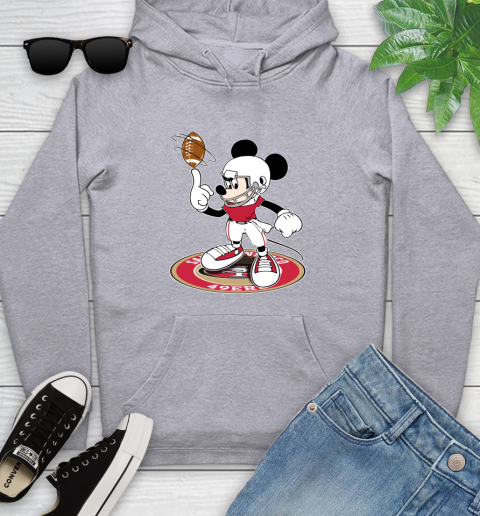 NFL Football San Francisco 49ers Cheerful Mickey Disney Shirt Youth Hoodie 6