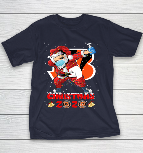 Cincinnati Bengals Funny Santa Claus Dabbing Christmas 2020 NFL Youth T-Shirt 2