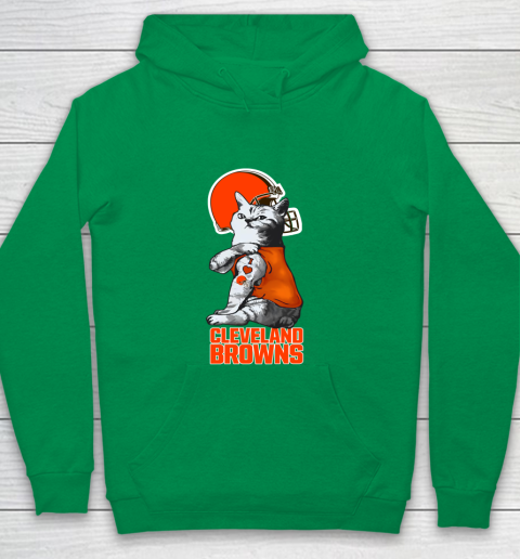 NFL Football My Cat Loves Cleveland Browns Youth Hoodie 5 NFL Football My Cat Loves Cleveland Browns Youth Hoodie - Image 5