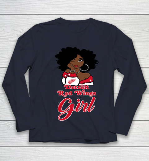 Detroit Red Wings Girl NHL Youth Long Sleeve 3