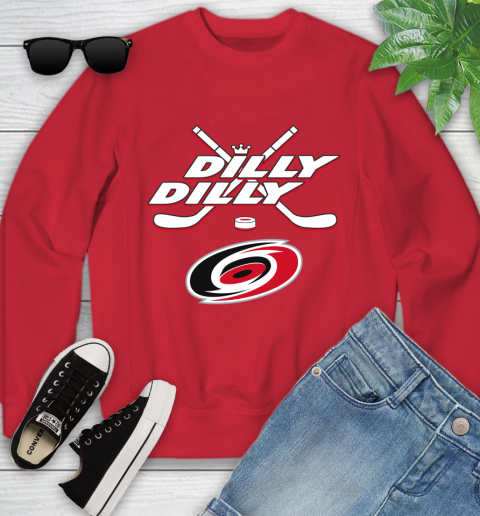 NHL Carolina Hurricanes Dilly Dilly Hockey Sports Youth Sweatshirt 9