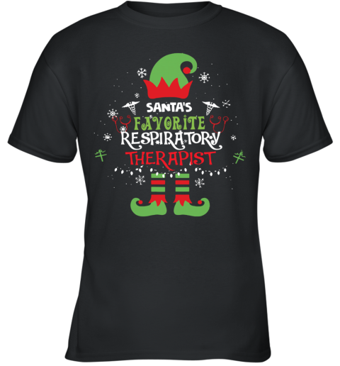 ELF Santa's Favorite Respiratory Therapist Youth T-Shirt