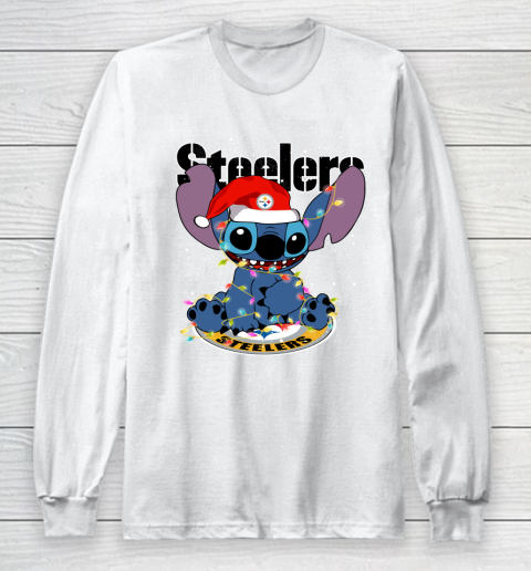 Pittsburgh Steelers NFL Football noel stitch Christmas Long Sleeve T-Shirt