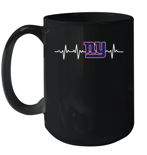 New York Giants NFL Football Heart Beat Shirt Ceramic Mug 15oz