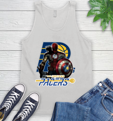 Indiana Pacers NBA Basketball Captain America Thor Spider Man Hawkeye Avengers Tank Top